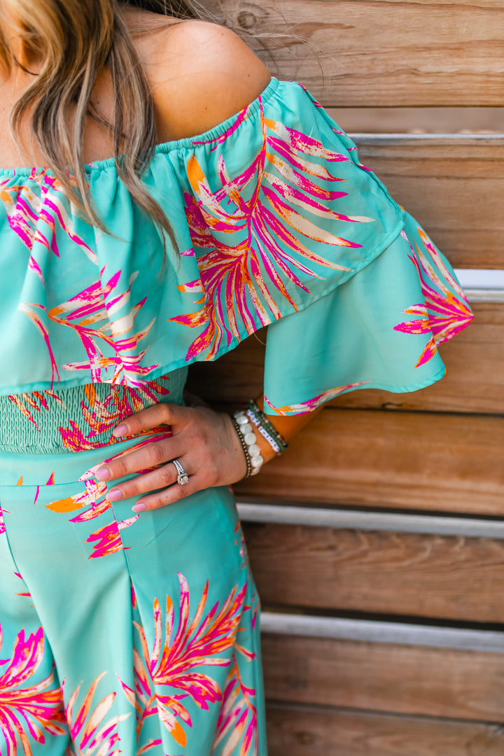 The Palm Bliss Ruffle Top