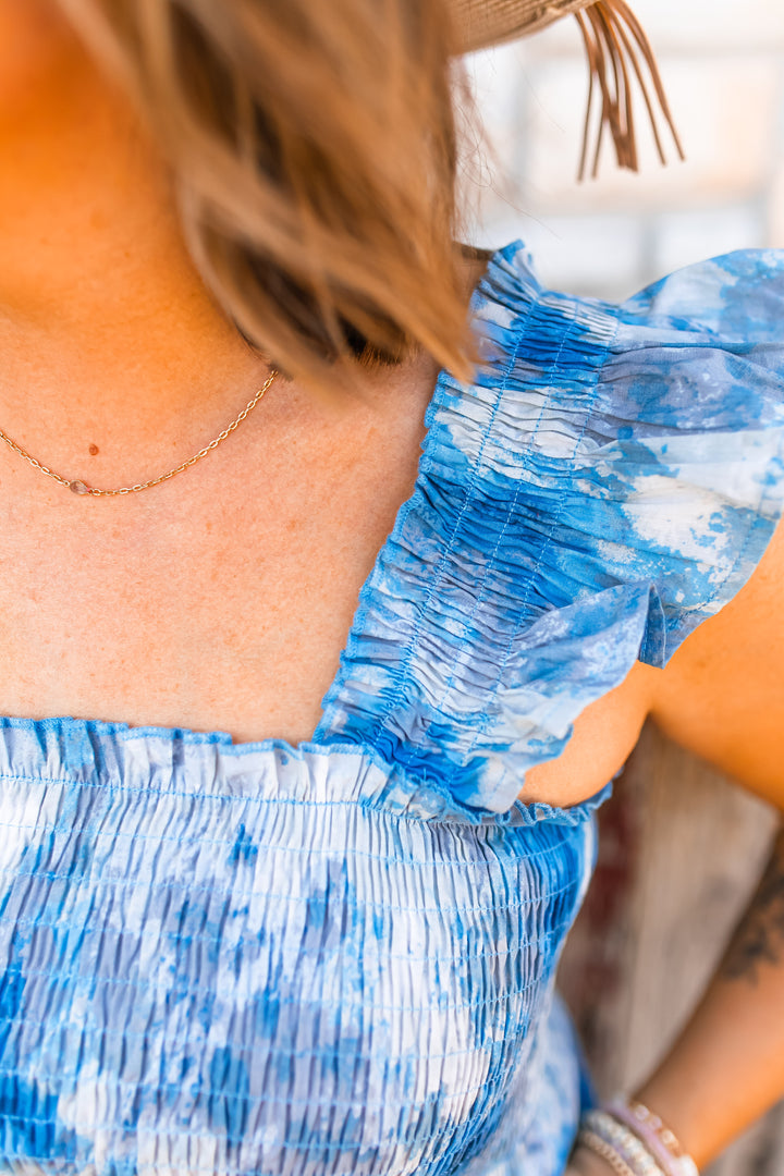 The Fresh Waves Floral Midi Dress
