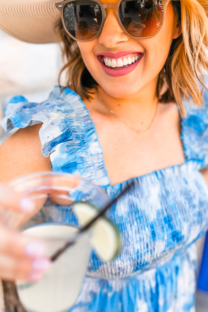 The Fresh Waves Floral Midi Dress