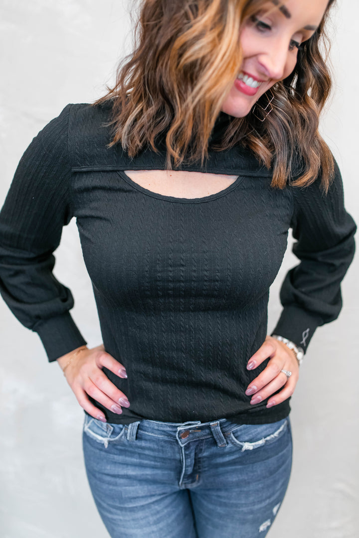 The Alayna Cutout Sweater - Black