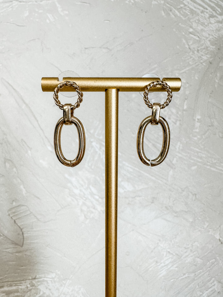The Double Hoop Dangle Earrings