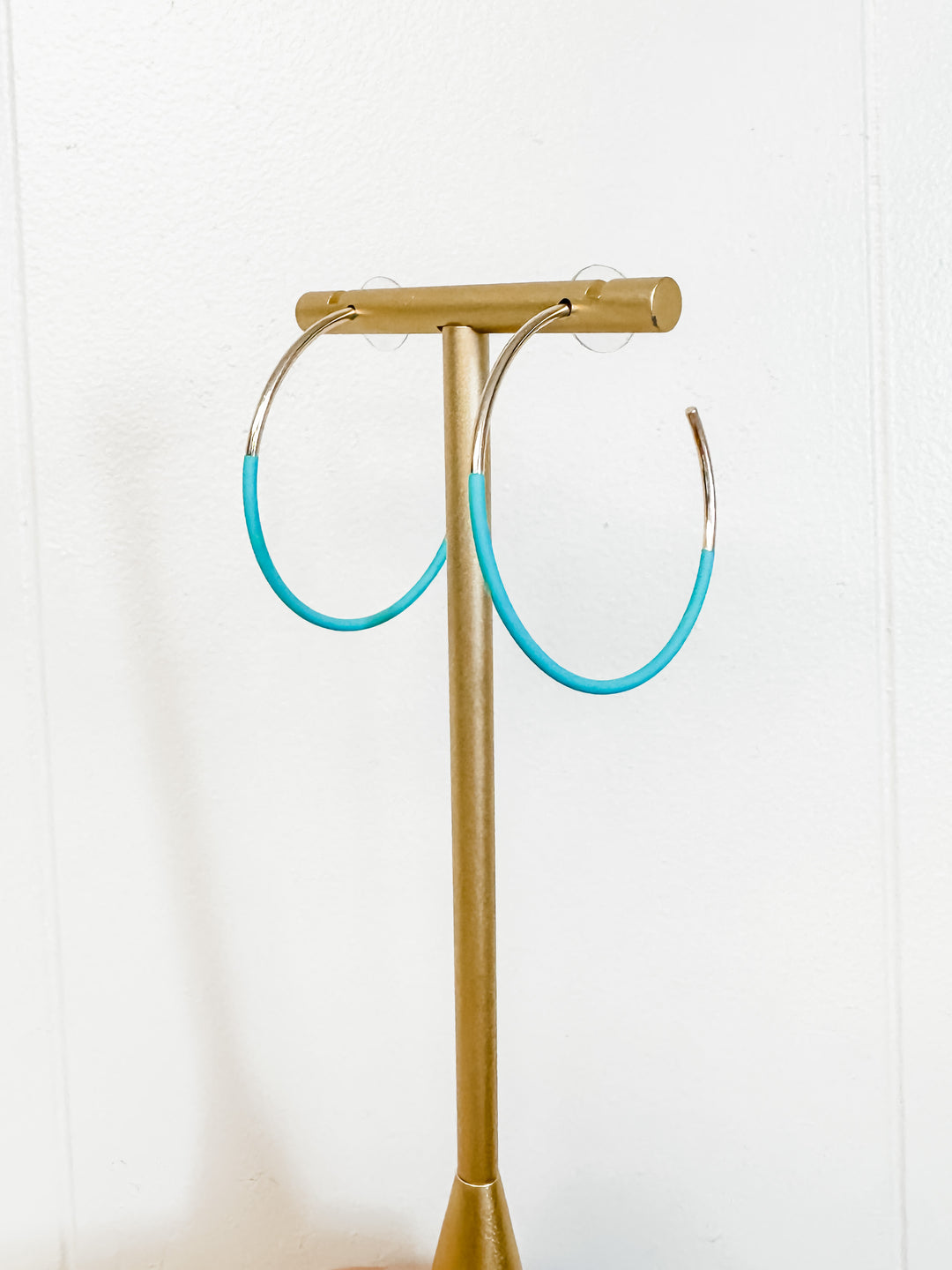 The Dipped Color Hoops - Teal