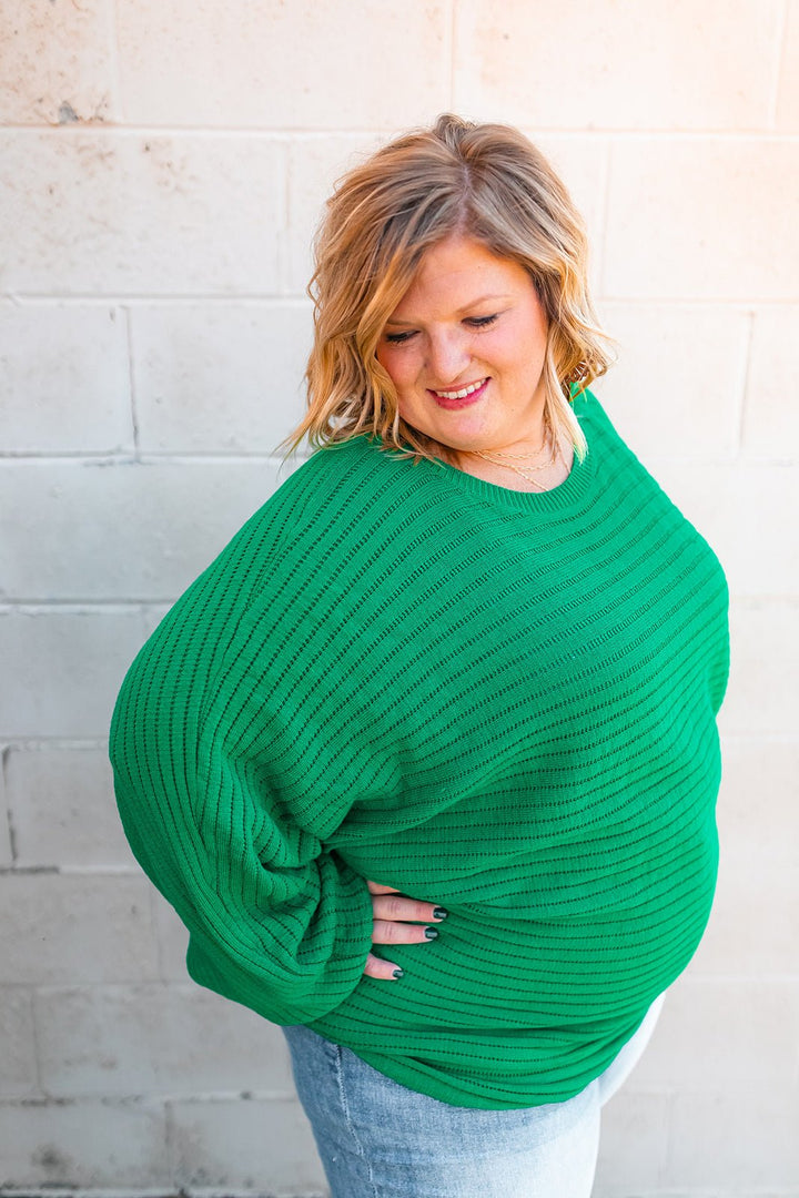 One Eleven Olive Boutique The Amaya Curvy Sweater All your friends will be green with envy-see what I did there?? In all not so seriousness, this *gorgeous* sweater is the *the* perfect green, and so so cozy!! The f