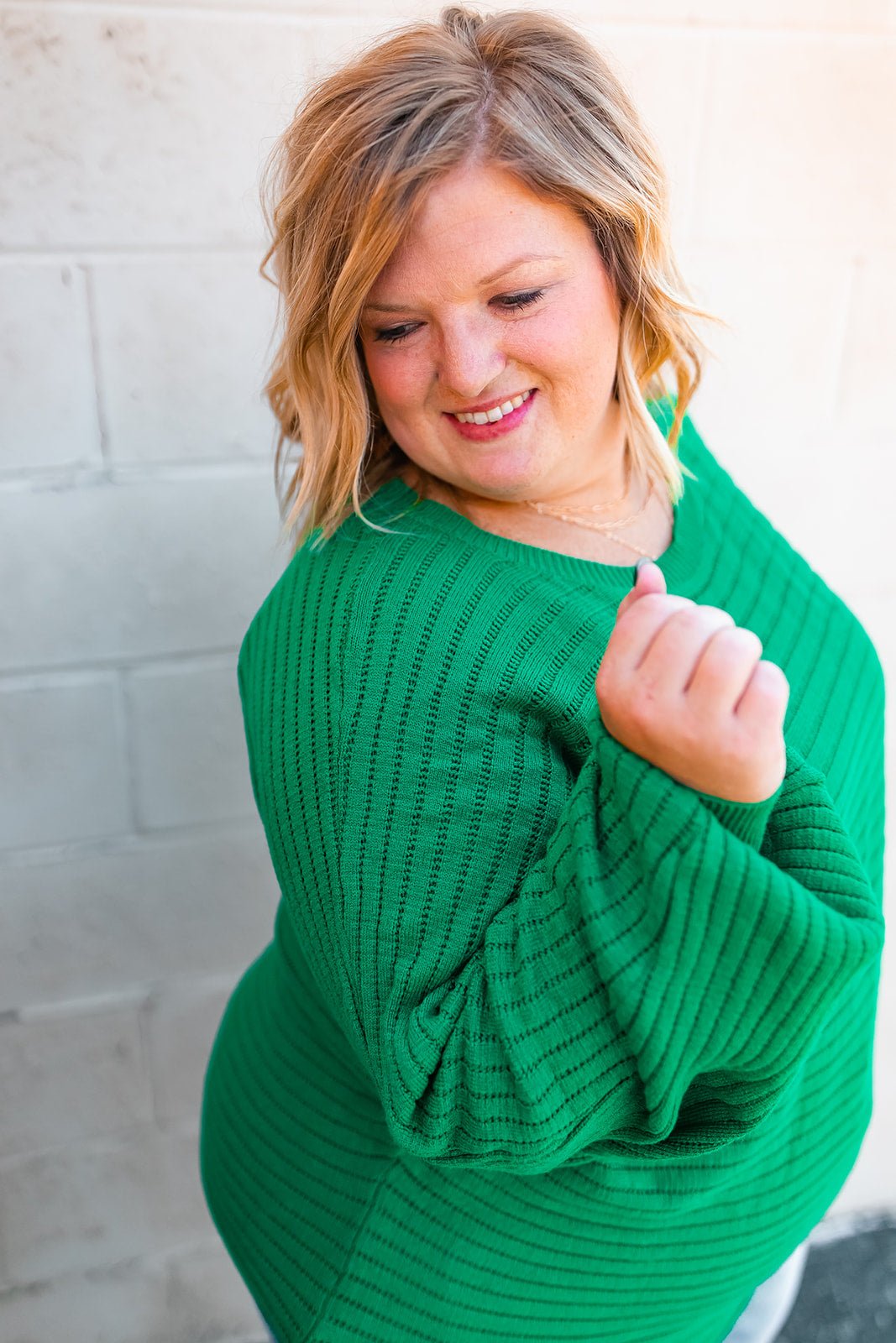 One Eleven Olive Boutique The Amaya Curvy Sweater All your friends will be green with envy-see what I did there?? In all not so seriousness, this *gorgeous* sweater is the *the* perfect green, and so so cozy!! The f