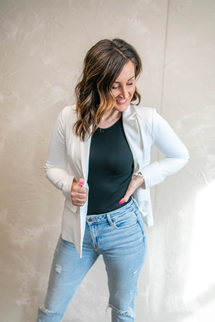 The Andrè Ribbed Bodysuit - Black - One Eleven Olive Boutique