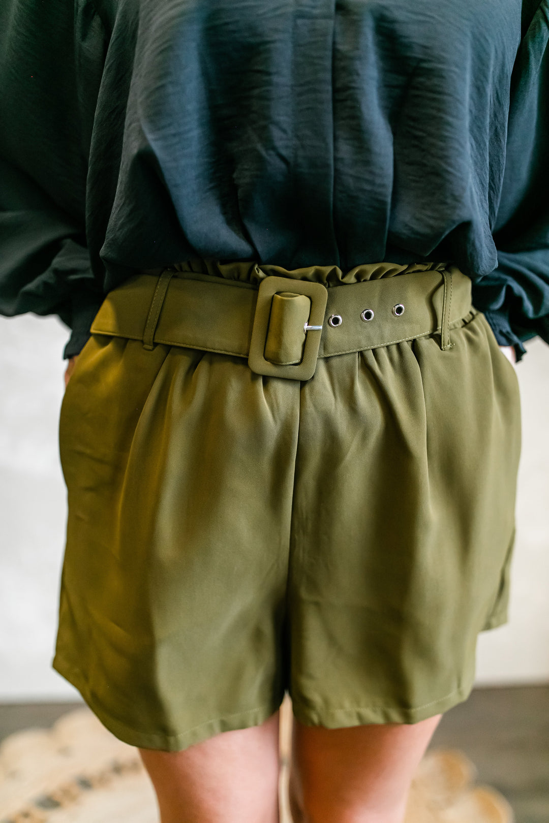 The Annika Belted Shorts - One Eleven Olive Boutique