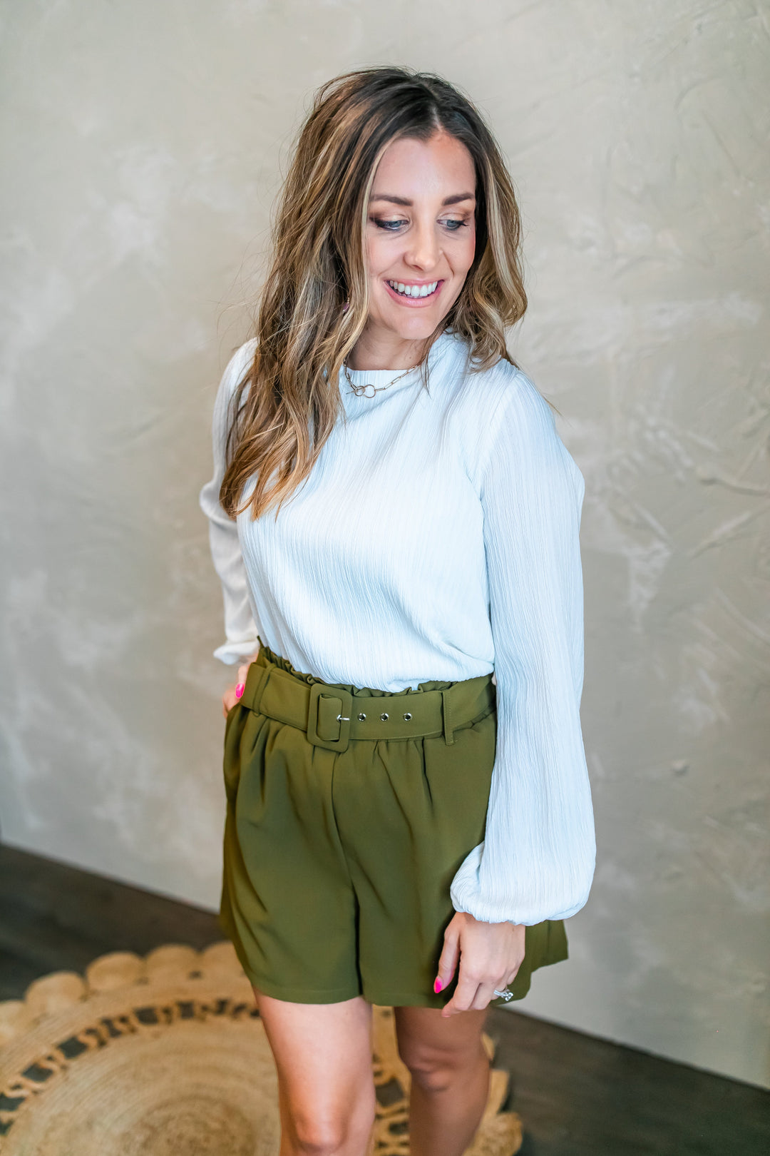 The Annika Belted Shorts - One Eleven Olive Boutique