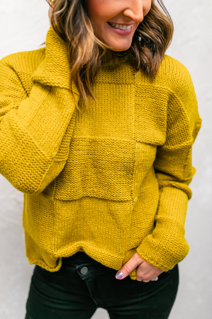The Bonnie Checkered Sweater - One Eleven Olive Boutique
