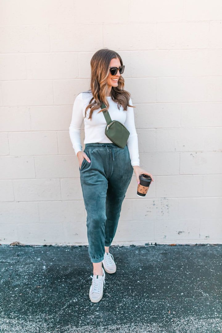 The Carson Velour Joggers - One Eleven Olive Boutique