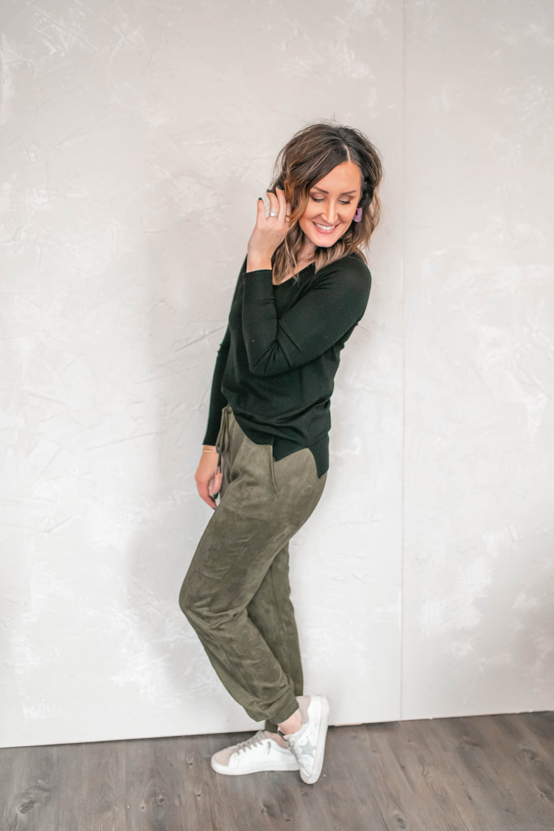 The Charlotte Suede Joggers - One Eleven Olive Boutique