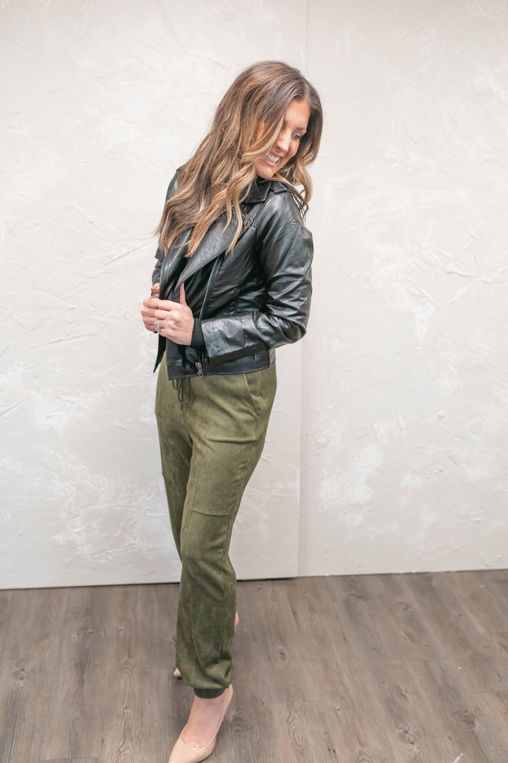 The Charlotte Suede Joggers - One Eleven Olive Boutique