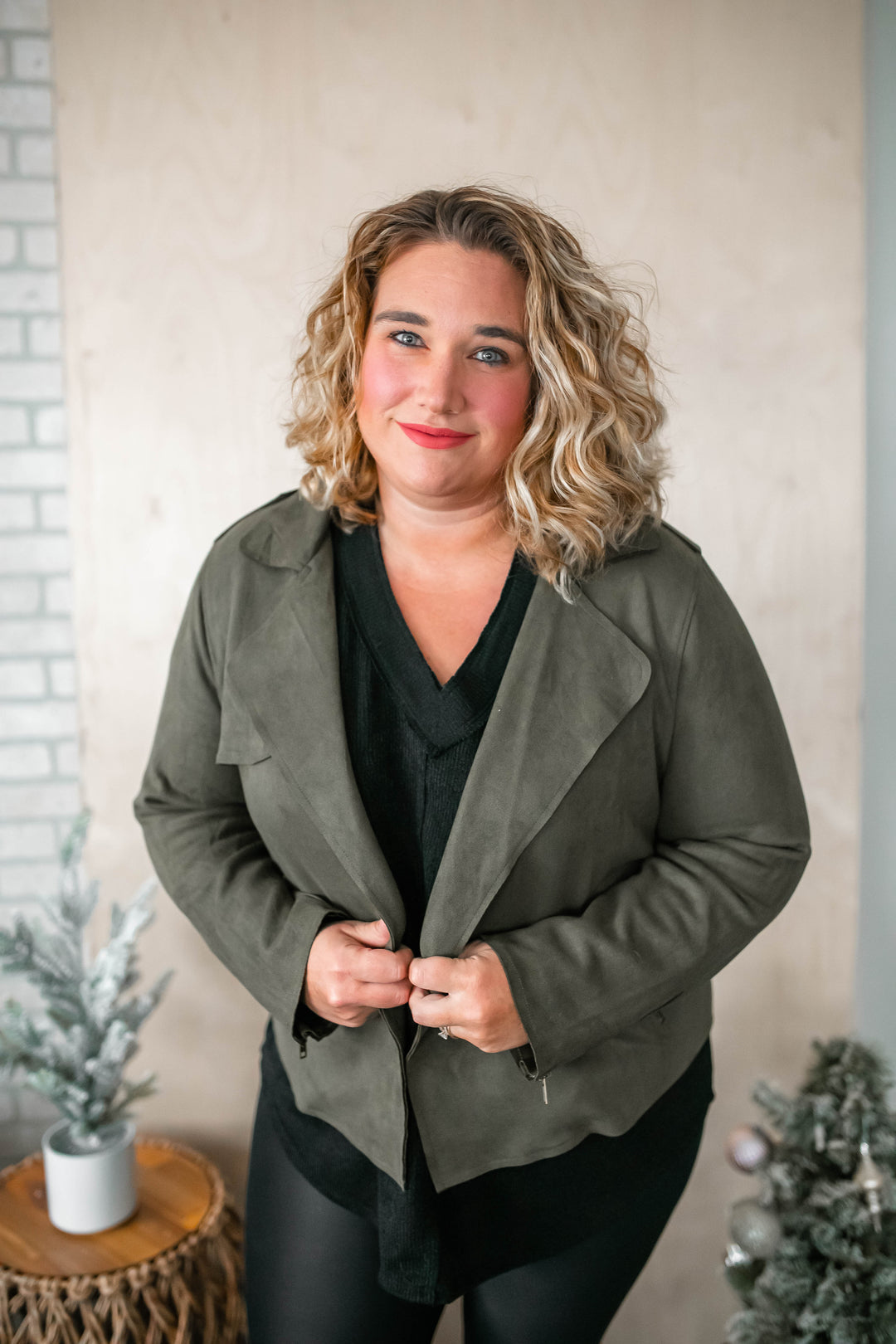 The Claudia Suede Biker Jacket - One Eleven Olive Boutique