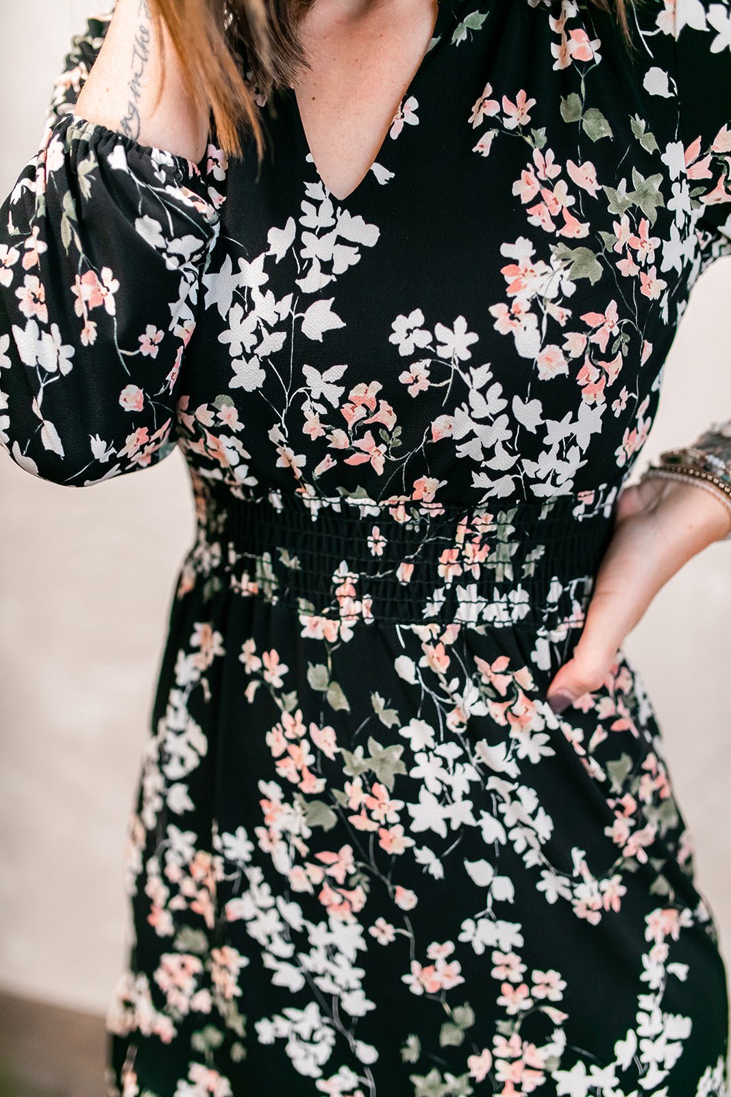 The Della Floral Dress - One Eleven Olive Boutique