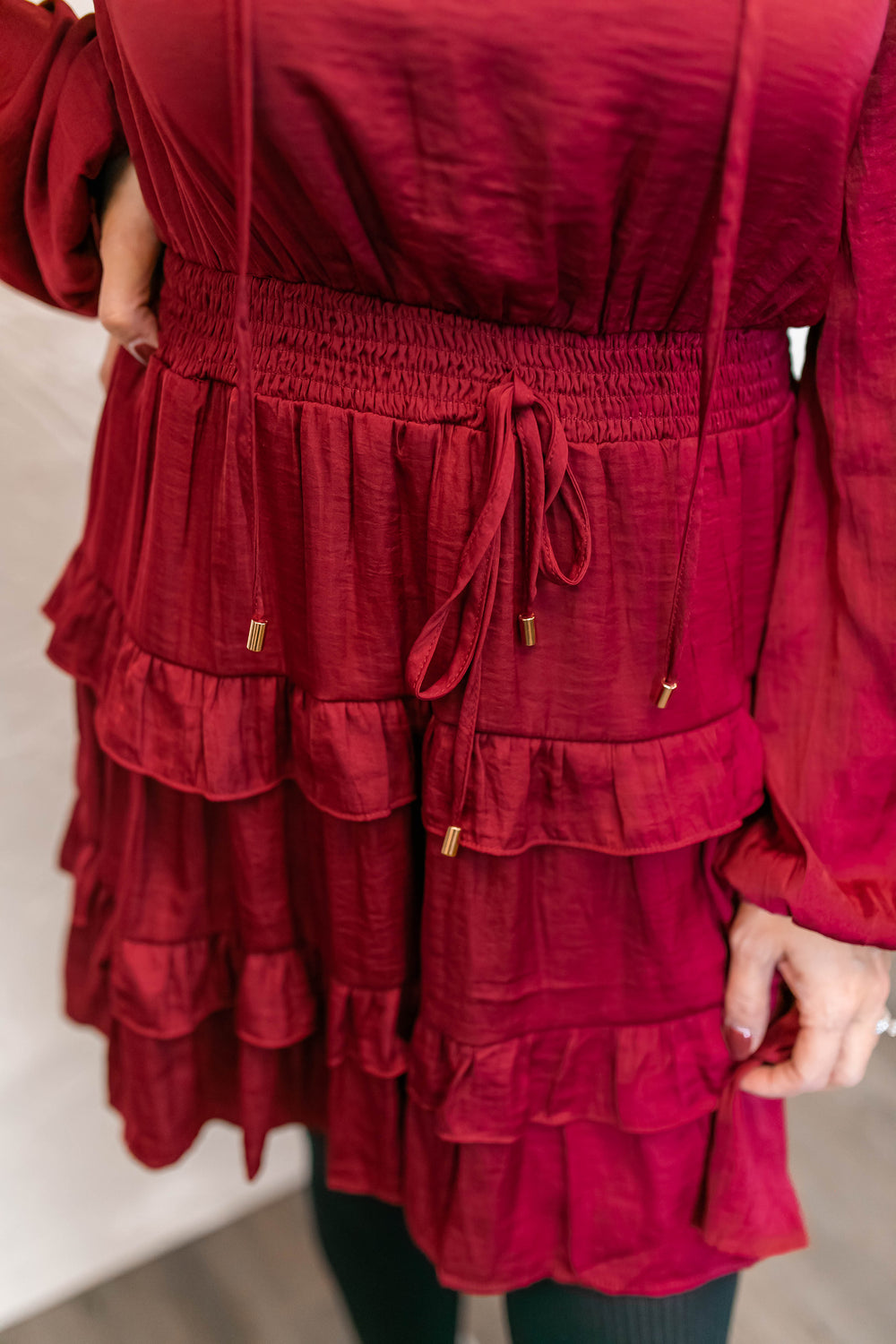 The Eliana Wine Dress - One Eleven Olive Boutique