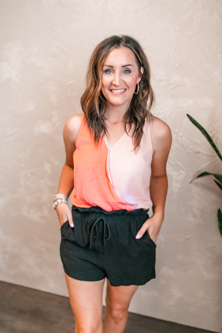 The Elisa Bodysuit - Coral Combo - One Eleven Olive Boutique