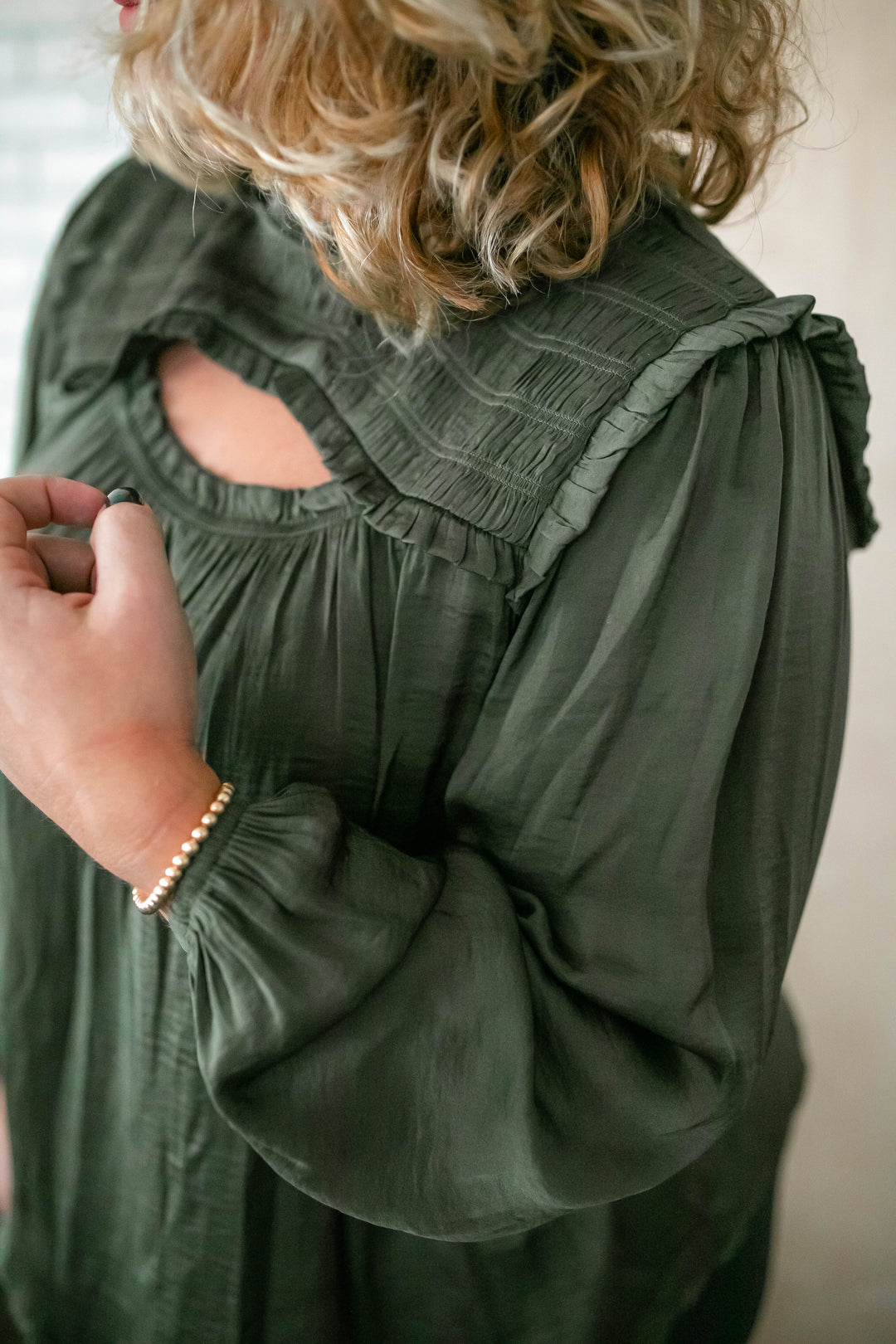 The Eloise Blouse - Olive (XS-3XL) - One Eleven Olive Boutique