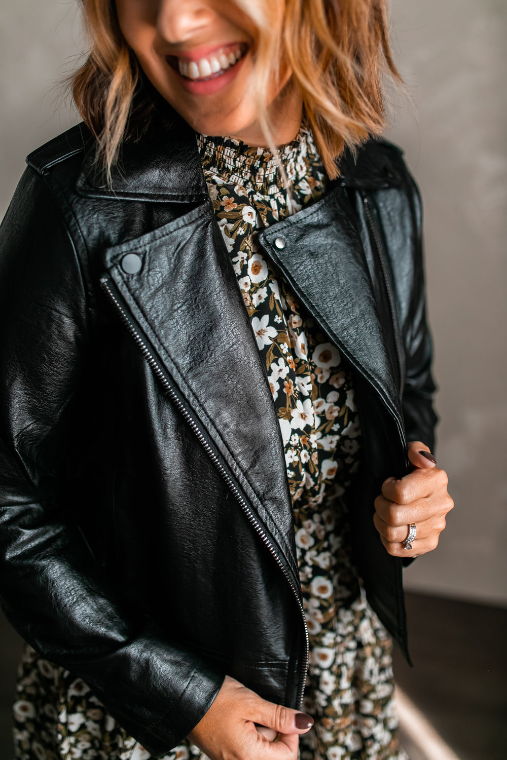 The Harleigh Leather Jacket (XS - 3X) - One Eleven Olive Boutique