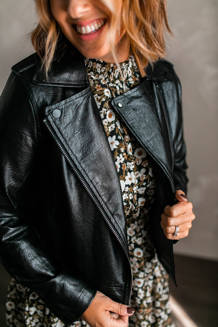 The Harleigh Leather Jacket (XS - 3X) - One Eleven Olive Boutique