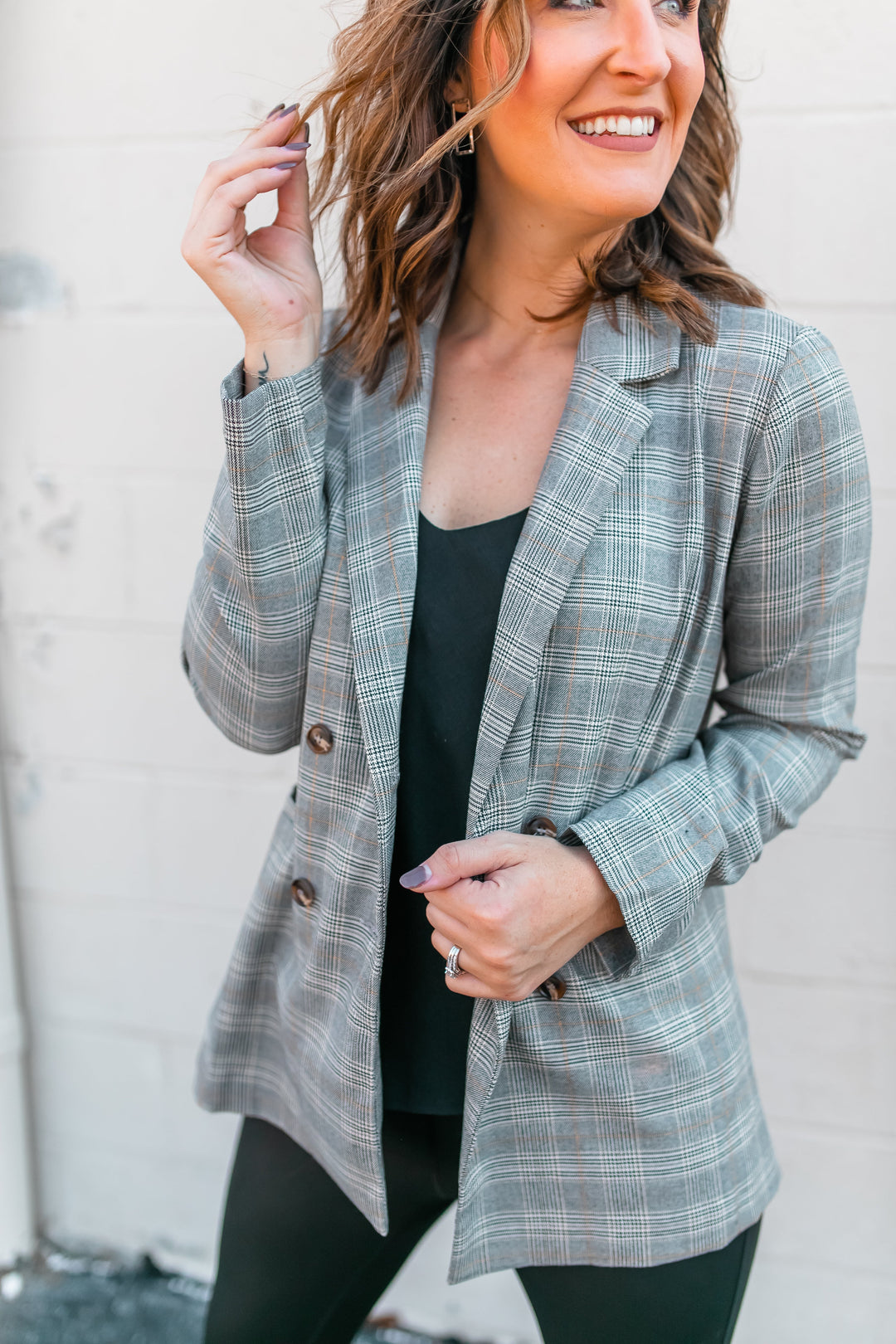 The Katherine Plaid Blazer - One Eleven Olive Boutique