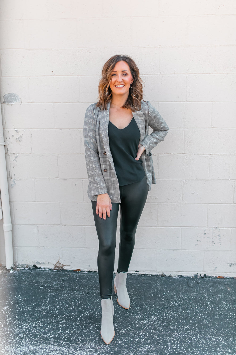 The Katherine Plaid Blazer - One Eleven Olive Boutique