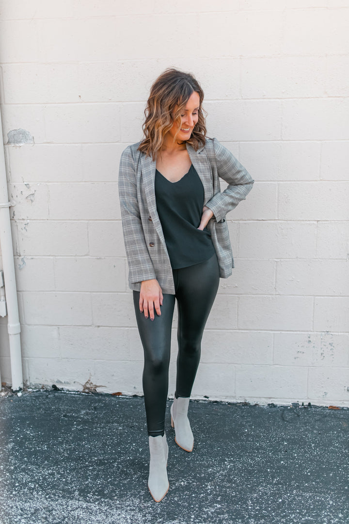 The Katherine Plaid Blazer - One Eleven Olive Boutique