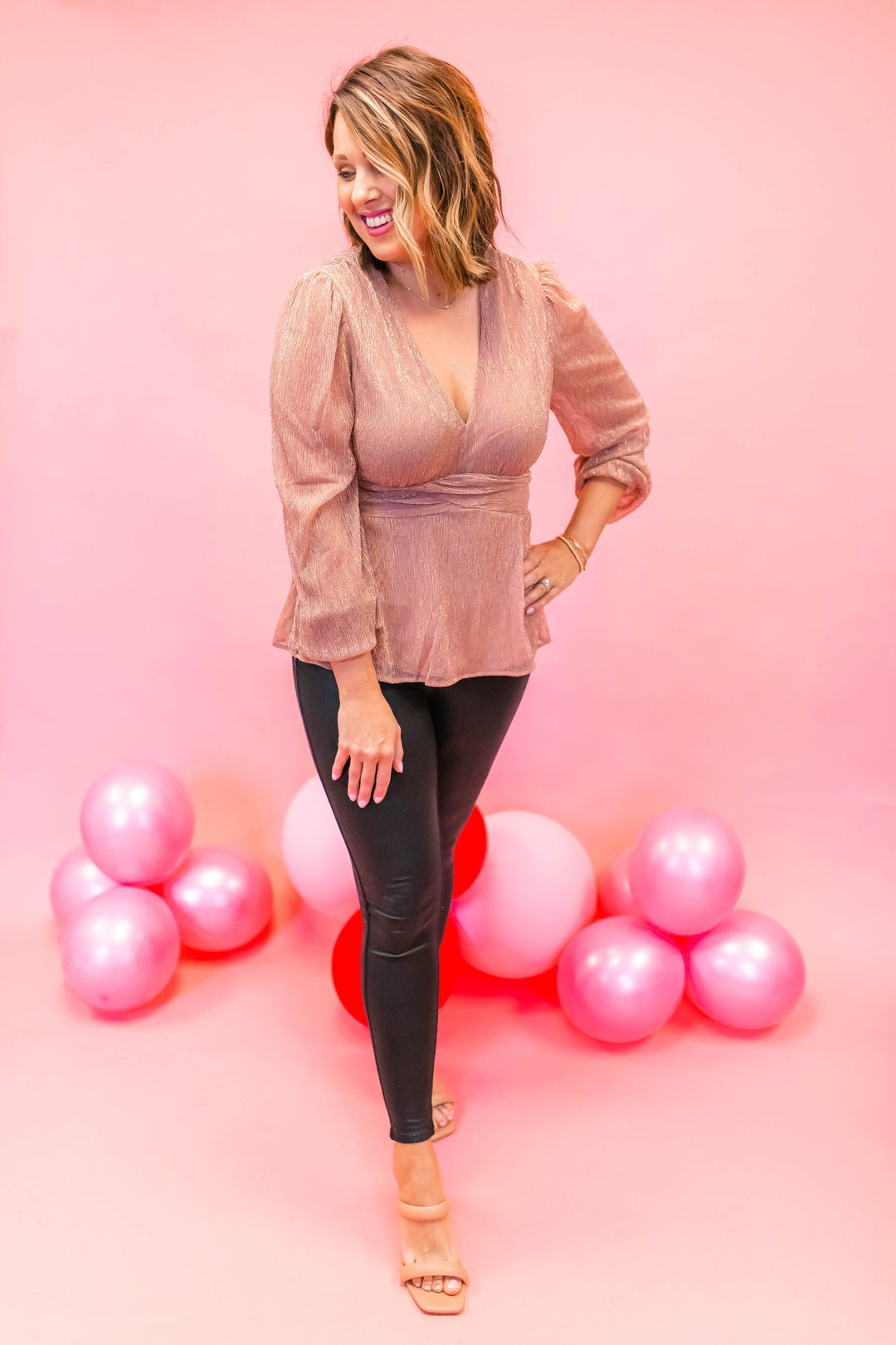 The Love to Love Rose Blouse - One Eleven Olive Boutique