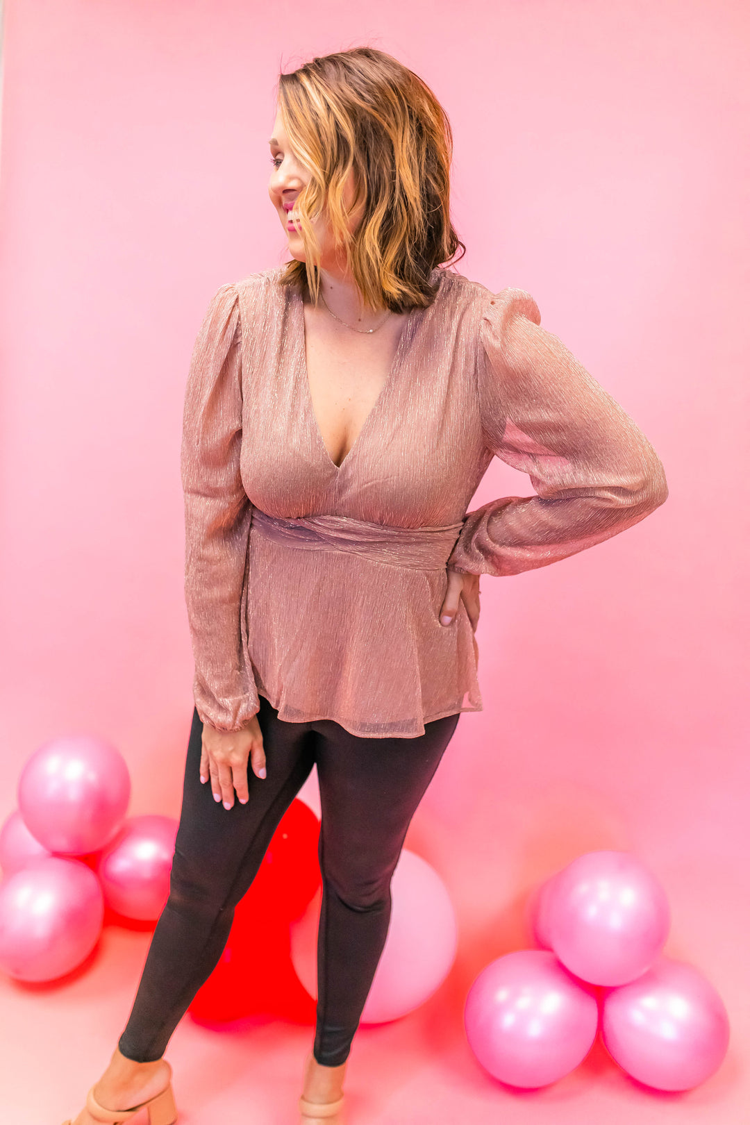 The Love to Love Rose Blouse - One Eleven Olive Boutique