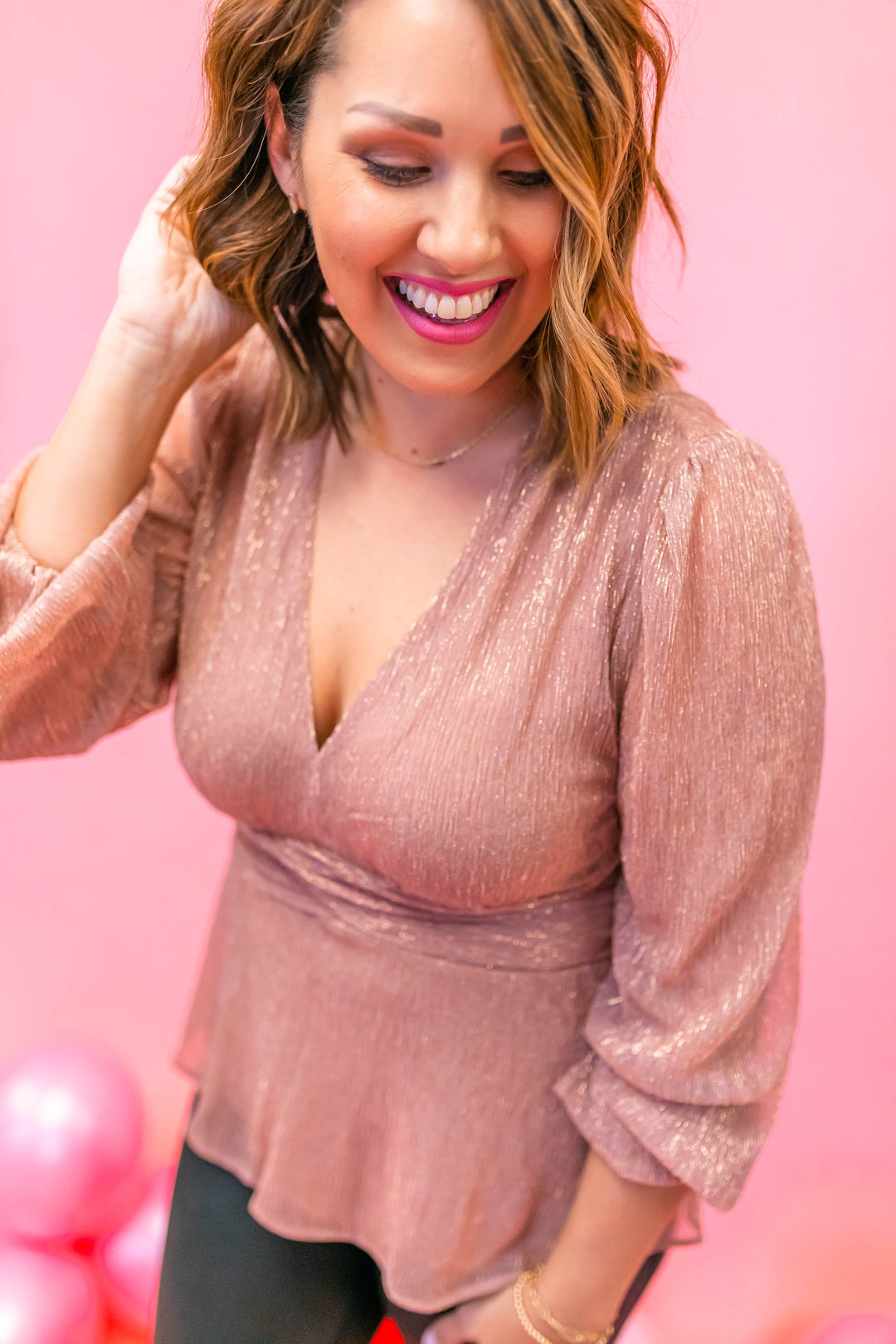 The Love to Love Rose Blouse - One Eleven Olive Boutique
