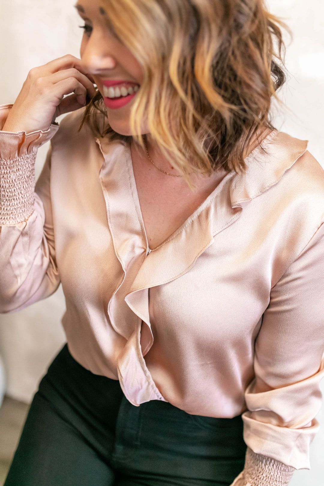 The Lucky One Blush Bodysuit - One Eleven Olive Boutique