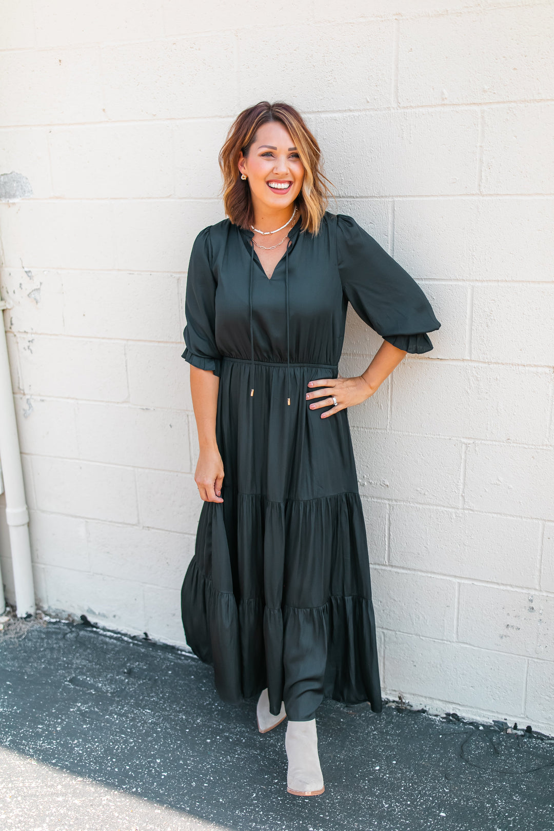 The Marlee Dress - Black (XS - 3XL) - One Eleven Olive Boutique