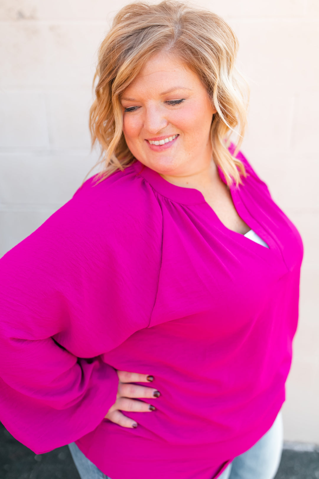 The Mylah Curvy Blouse - One Eleven Olive Boutique