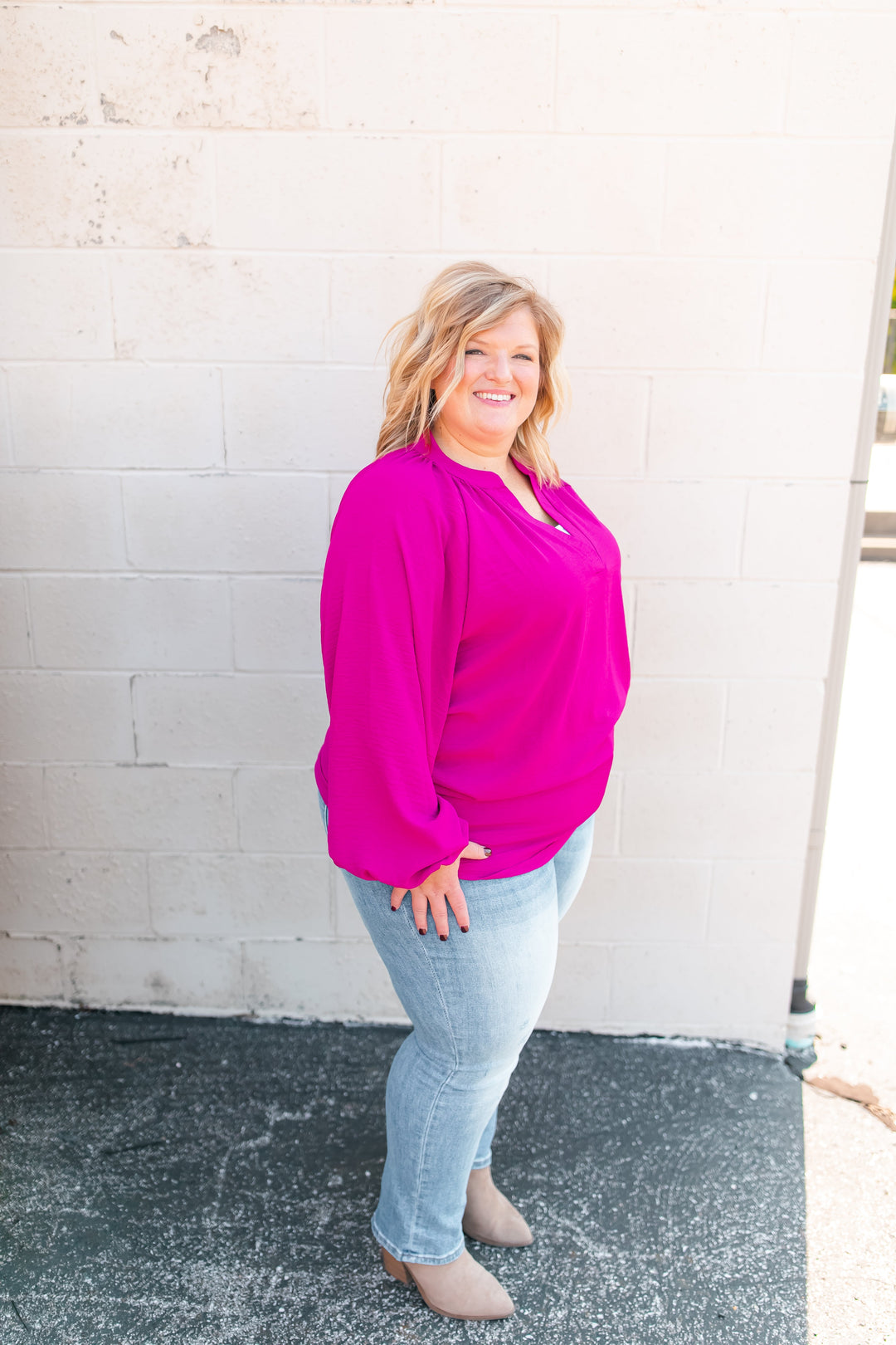 The Mylah Curvy Blouse - One Eleven Olive Boutique