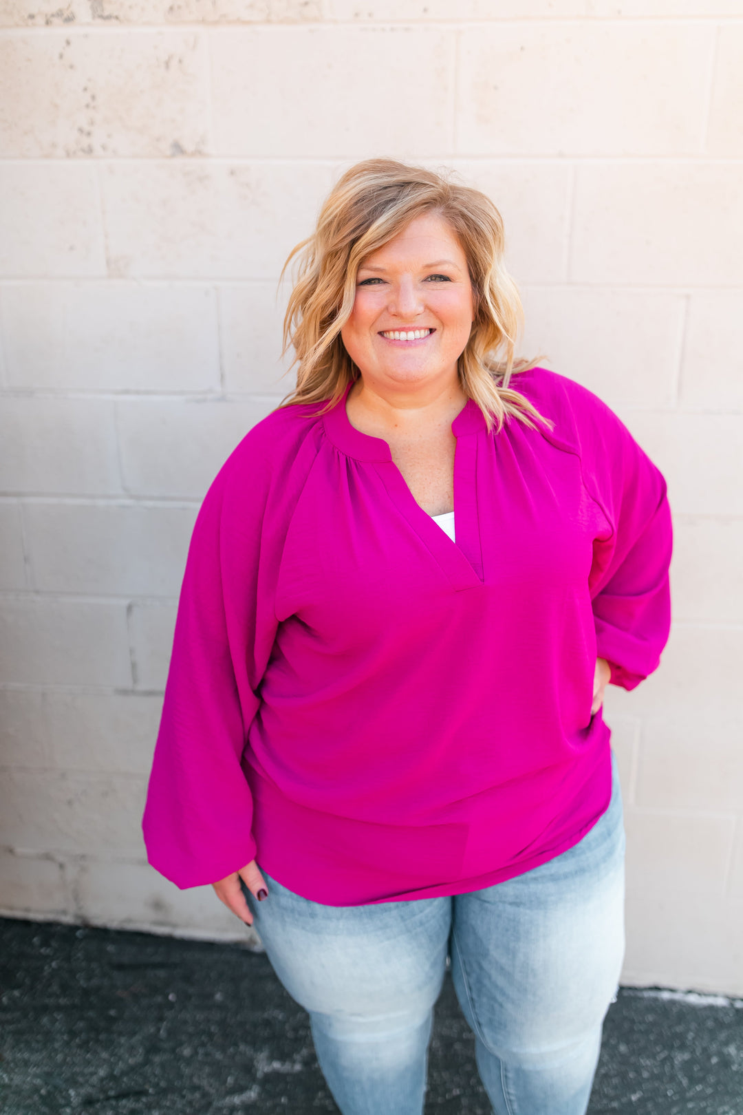 The Mylah Curvy Blouse - One Eleven Olive Boutique