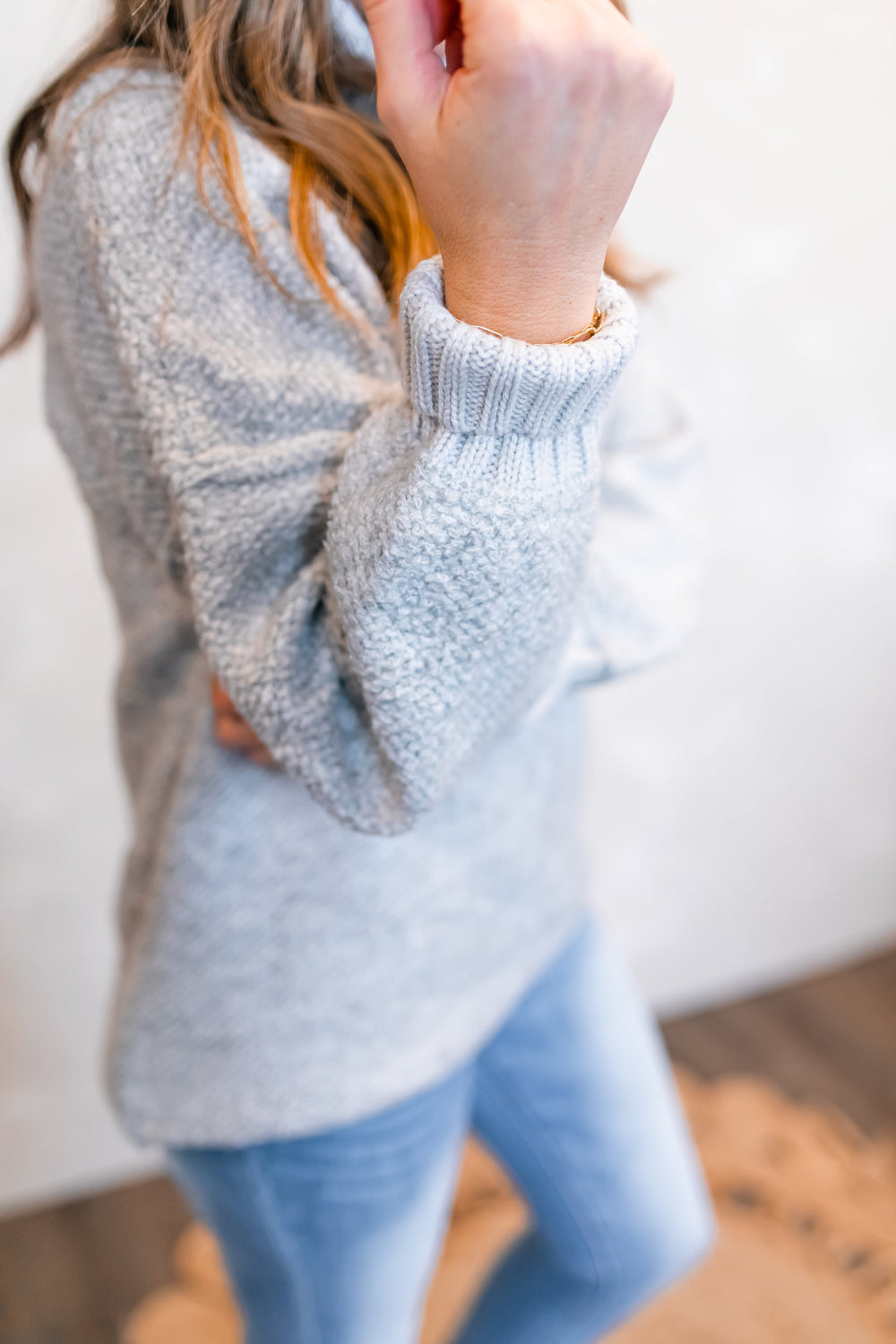 The Norah Turtleneck Sweater - Grey - One Eleven Olive Boutique