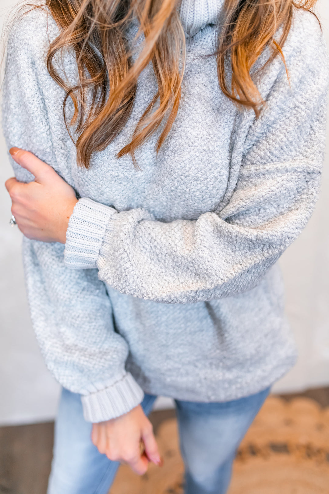 The Norah Turtleneck Sweater - Grey - One Eleven Olive Boutique