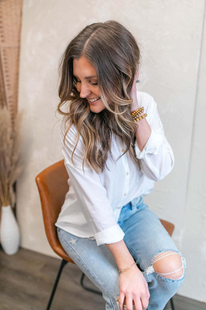 The One and Only Button Up - White - One Eleven Olive Boutique