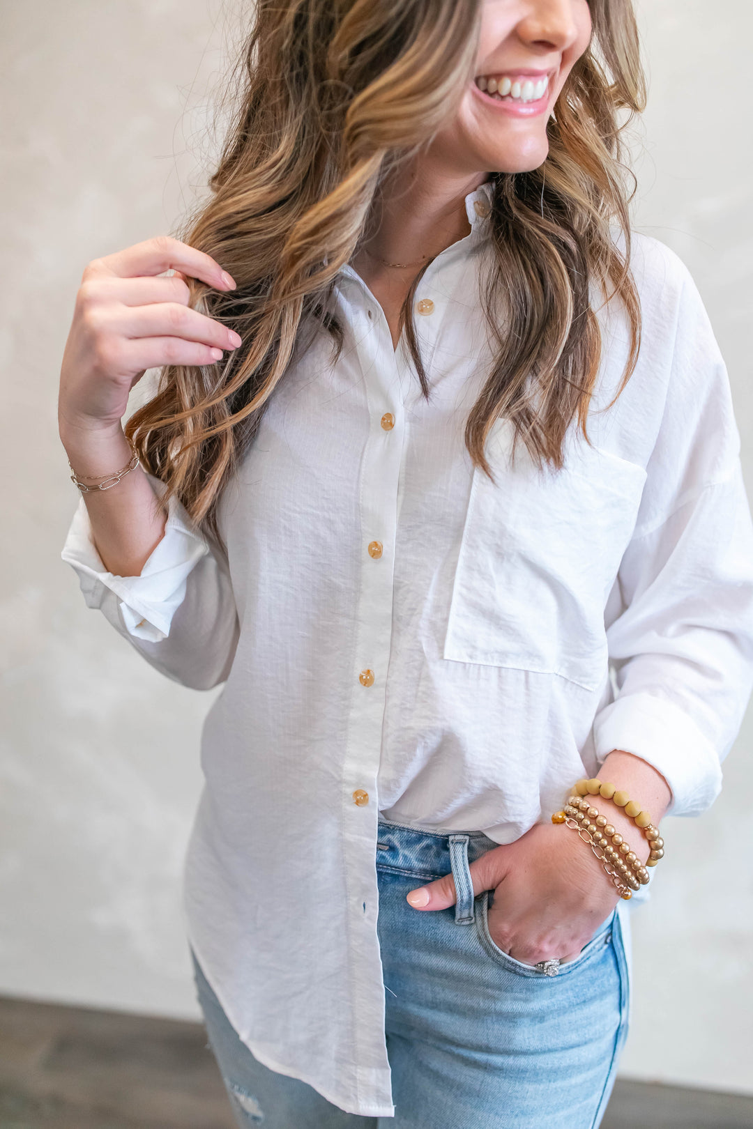 The One and Only Button Up - White - One Eleven Olive Boutique