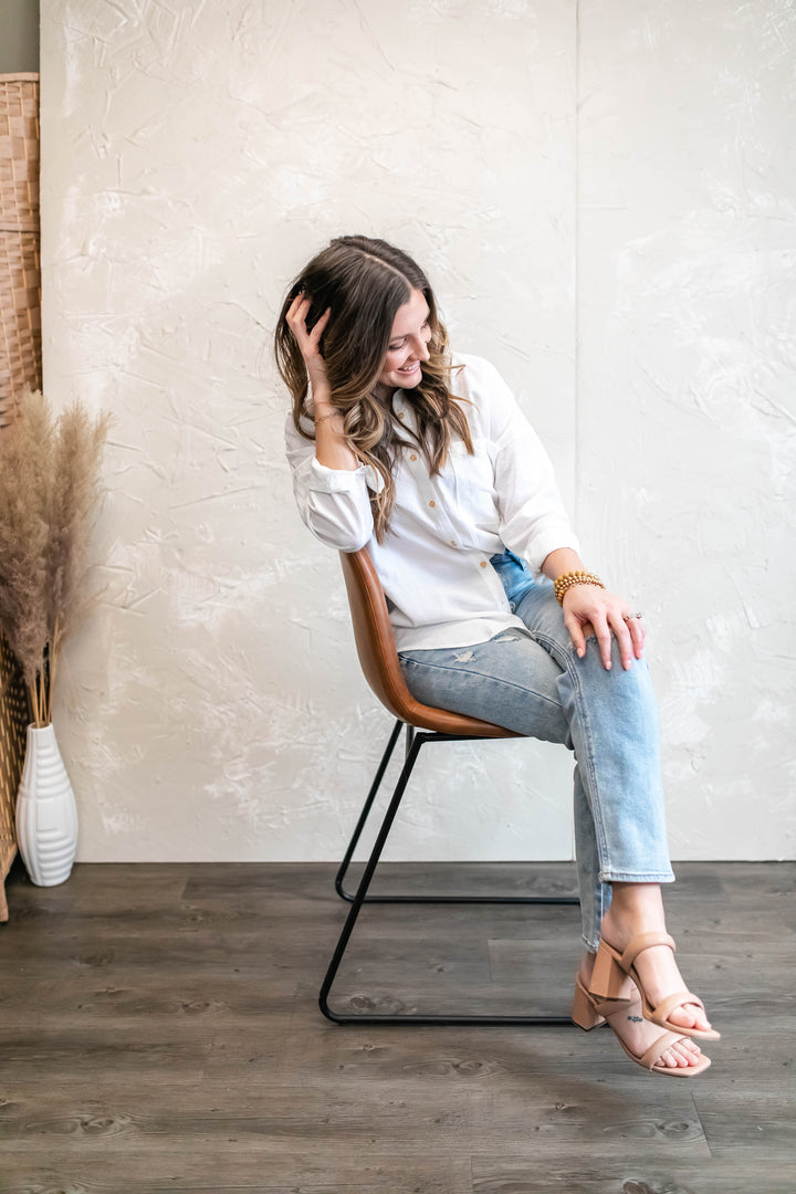 The One and Only Button Up - White - One Eleven Olive Boutique