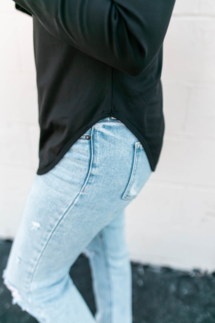 The Palmer Cutout Top - Black - One Eleven Olive Boutique