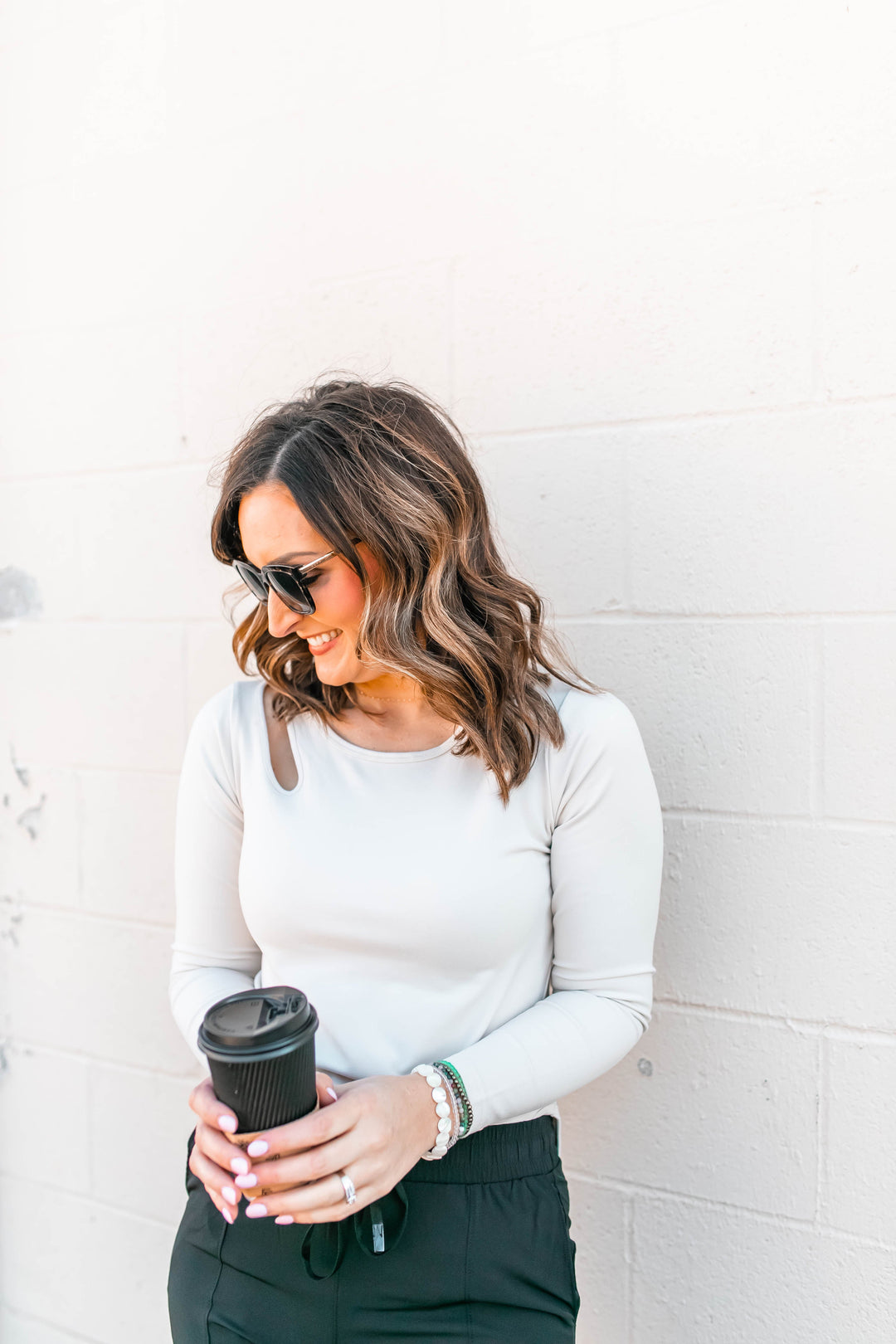 The Palmer Cutout Top - Cream - One Eleven Olive Boutique