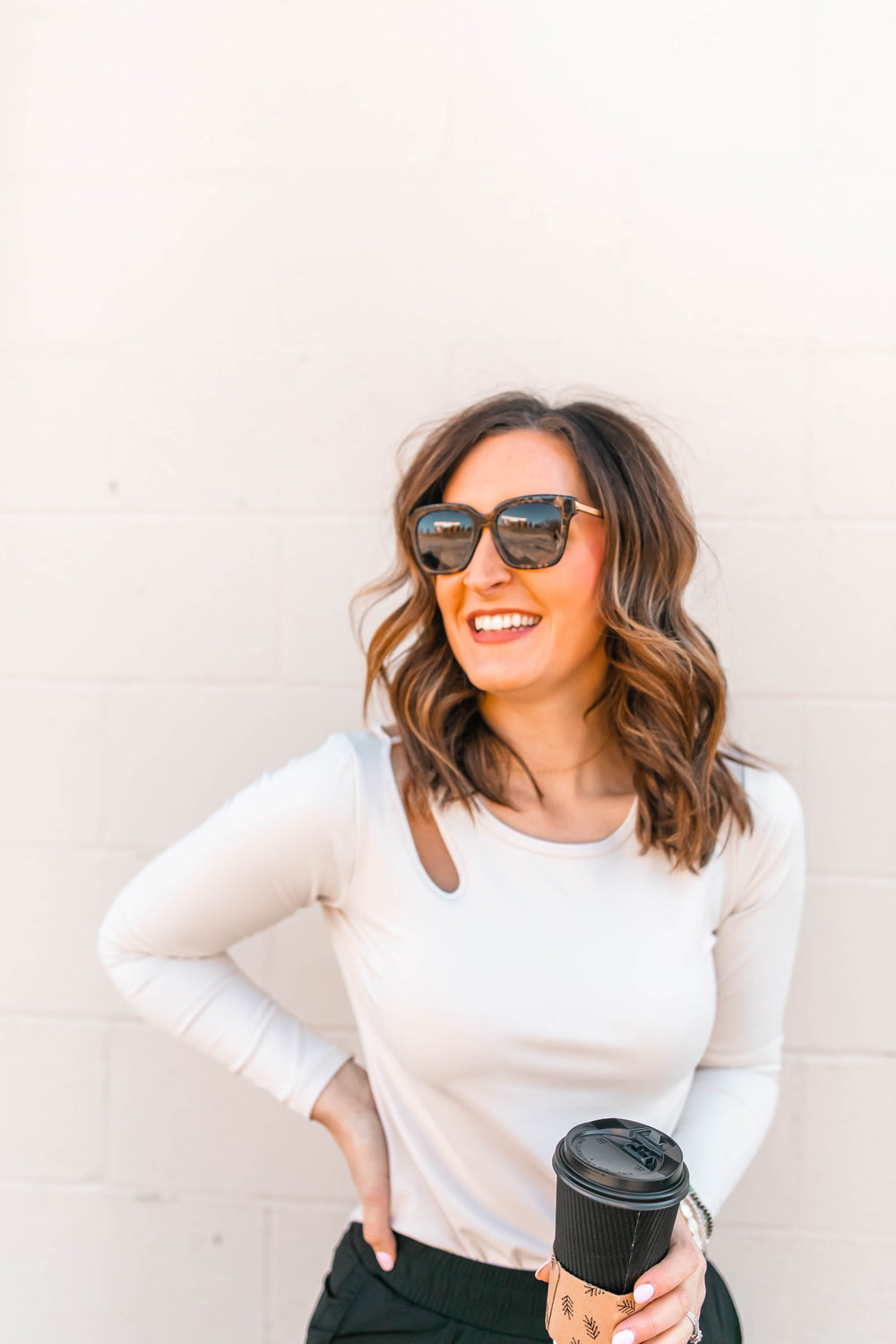 The Palmer Cutout Top - Cream - One Eleven Olive Boutique