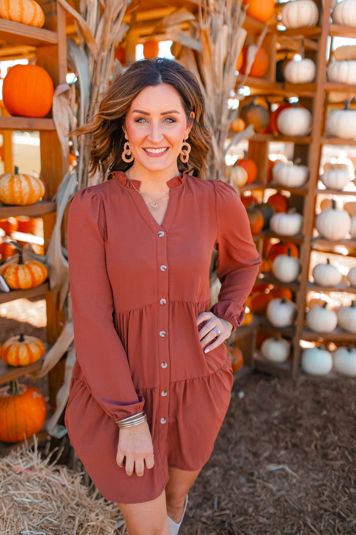 The Riley Button Up Dress (S-2XL) - One Eleven Olive Boutique