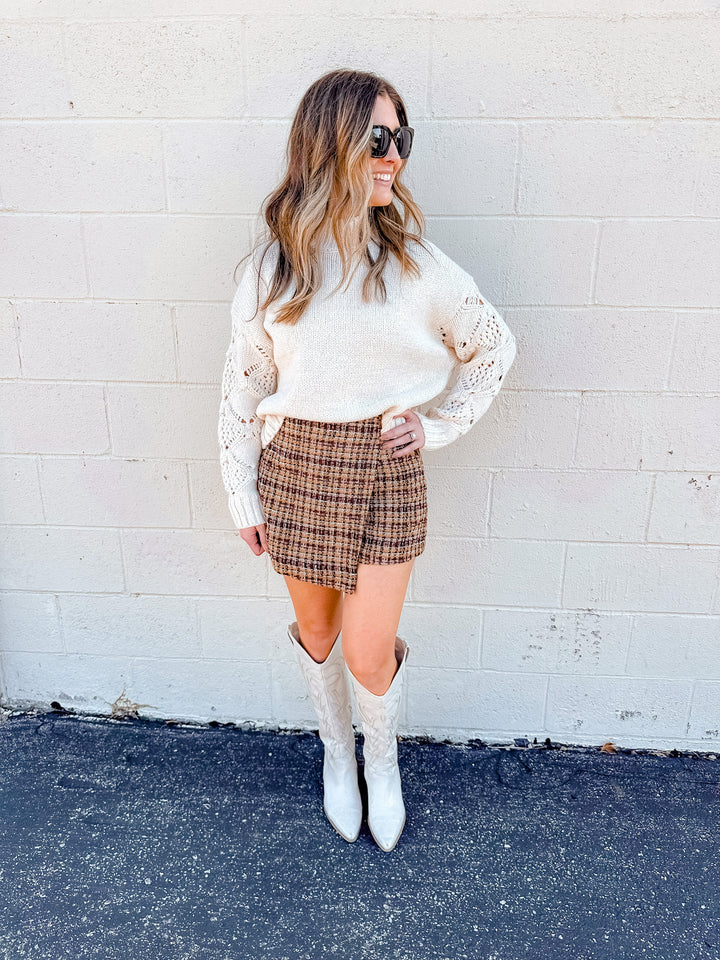 The Samantha Tweed Skort - One Eleven Olive Boutique