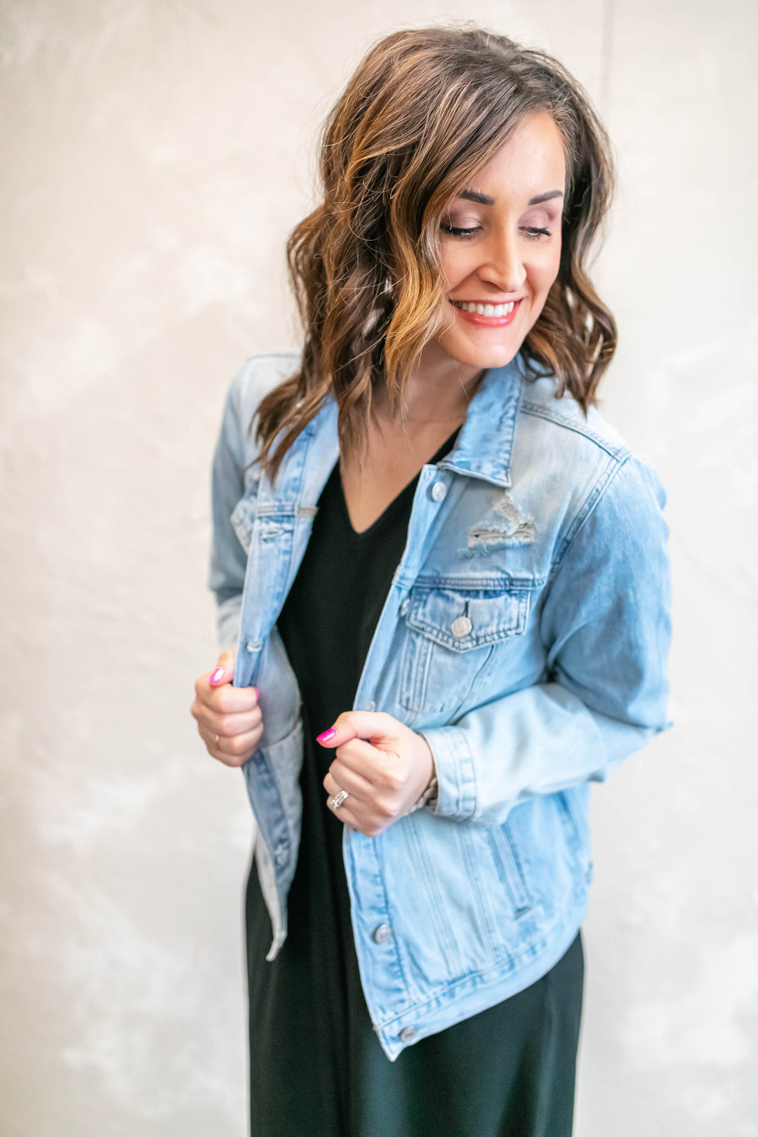 The Stay Beautiful Relaxed Denim Jacket - One Eleven Olive Boutique
