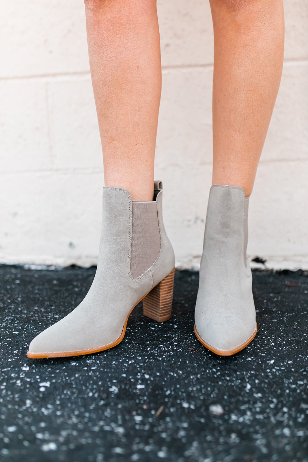 The Taupe Made for Walkin' Booties by Oasis Society - One Eleven Olive Boutique