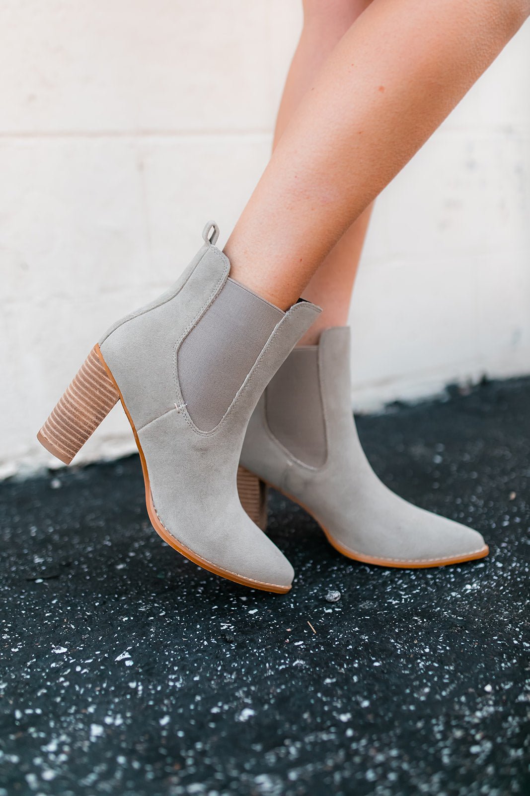 The Taupe Made for Walkin' Booties by Oasis Society - One Eleven Olive Boutique