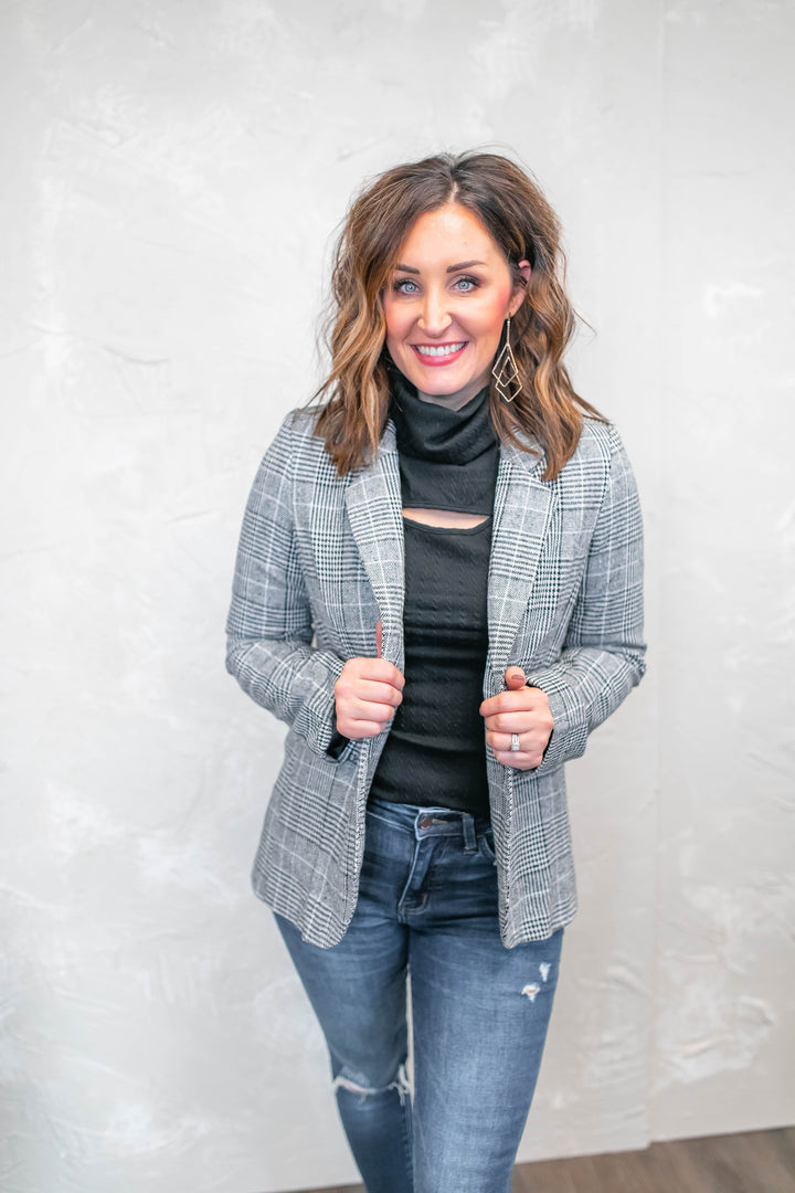 The Trendsetting Plaid Blazer - One Eleven Olive Boutique