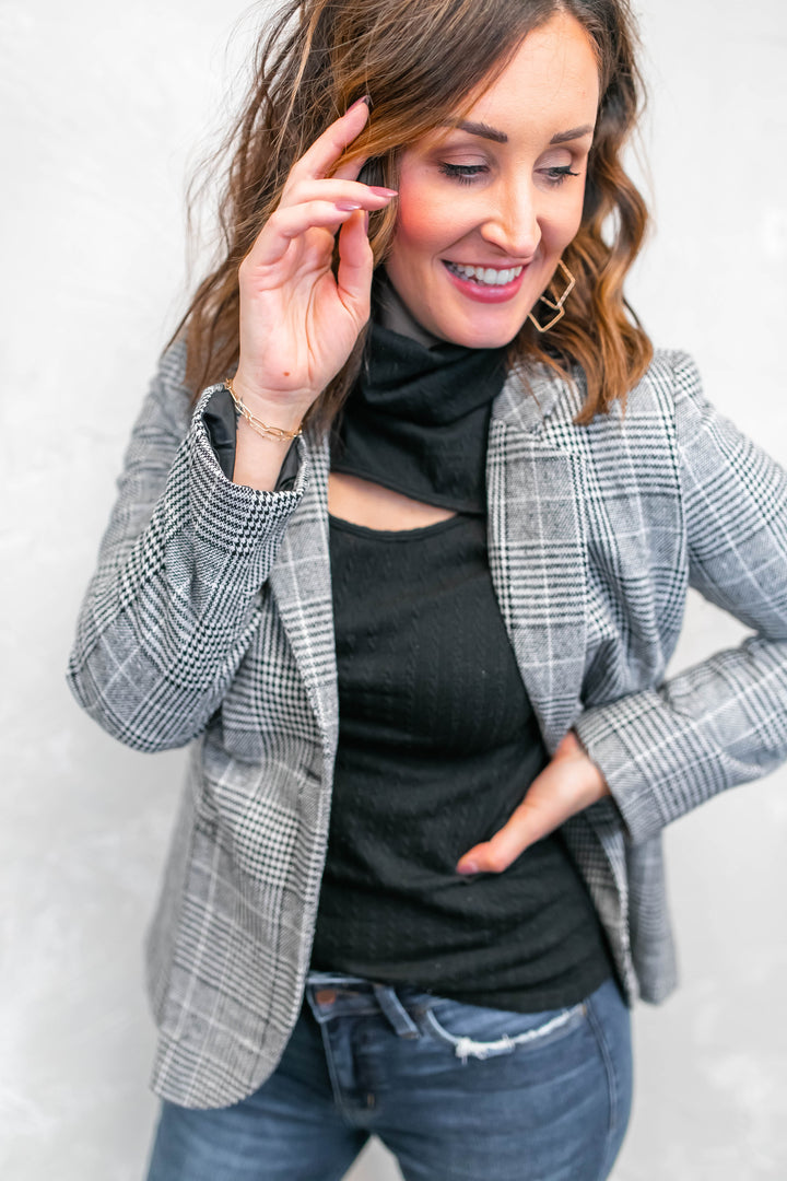 The Trendsetting Plaid Blazer - One Eleven Olive Boutique