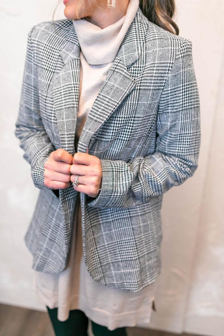 The Trendsetting Plaid Blazer - One Eleven Olive Boutique