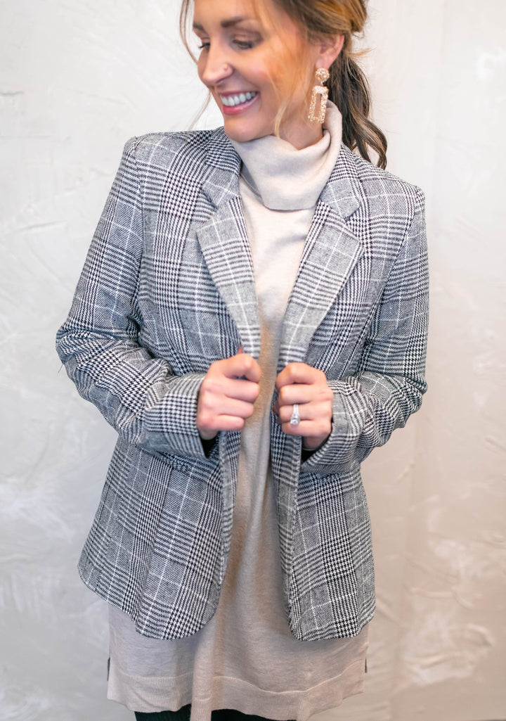 The Trendsetting Plaid Blazer - One Eleven Olive Boutique